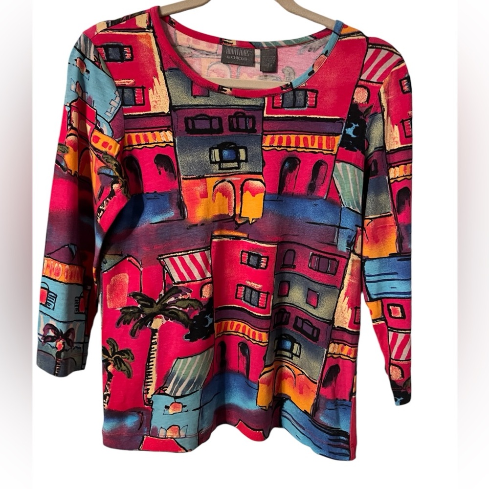 Chico's Multicolor Graphic Blouse